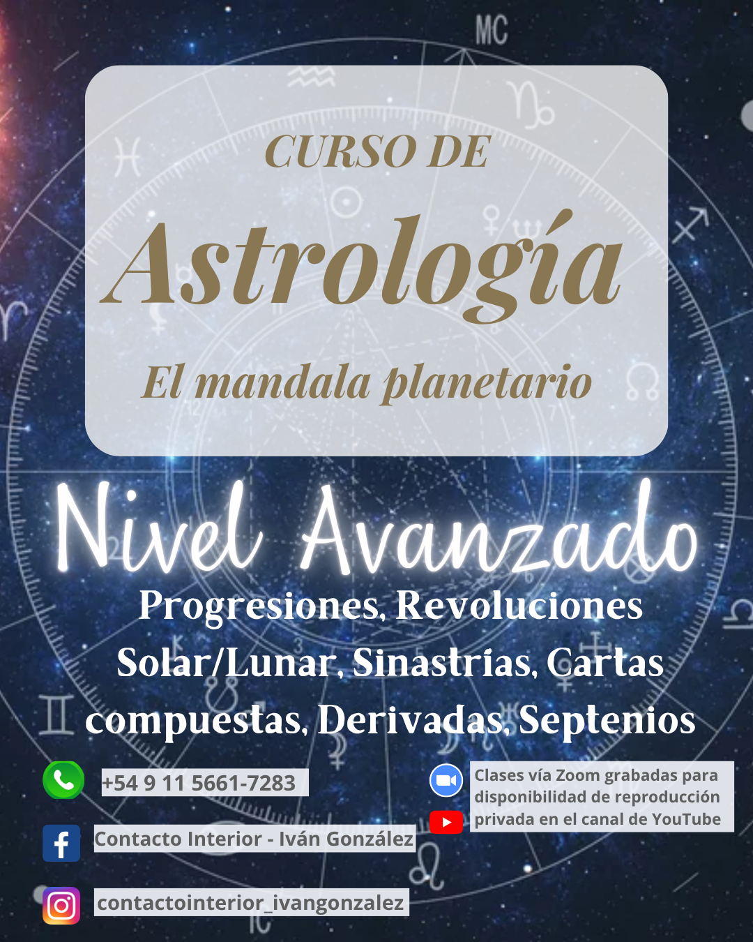 Curso de Astrología "El mandala planetario" - Nivel Avanzado